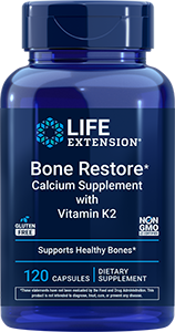 Bone Restore* Calcium Supplement with Vitamin K2, 120 capsules