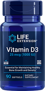 Vitamin D3, 25 mcg (1000 IU), 90 softgels