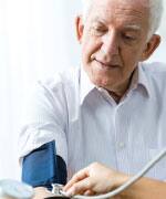 Man getting blood preassure tested
