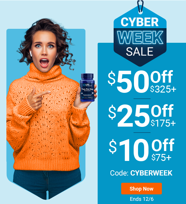 CYBER WEEK SALE. $50 off $325+, $25 off $175+, $10 off $75+. Code: CYBERWEEK. Shop Now. Ends 12/6