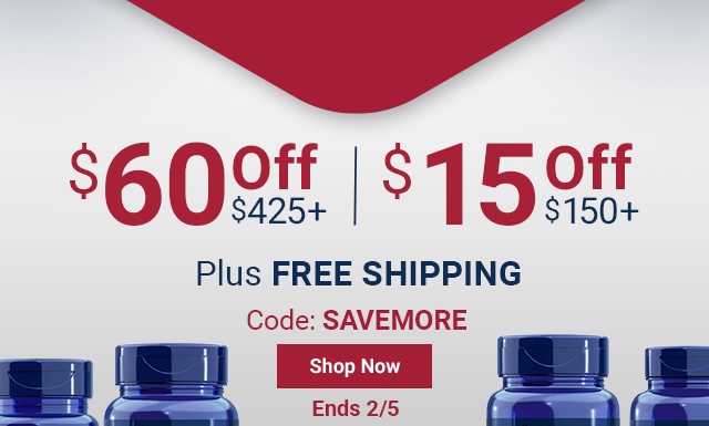 Last Day! $60 off $425+. $15 off $150+. Plus Free Shipping. Code: SAVEMORE. Shop Now. Ends 2/5.