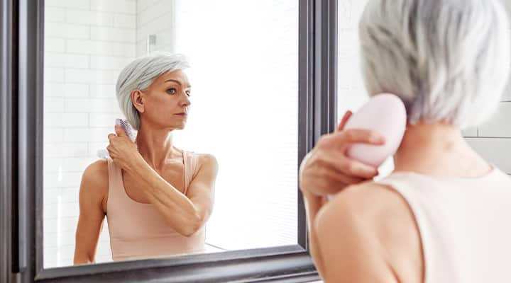 Busy man on the job with mens vitality pack