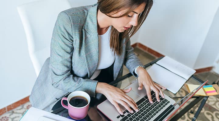 Working woman skipping breakfast