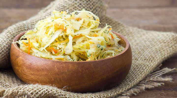 Bowl of Vitamin K rich sauerkraut