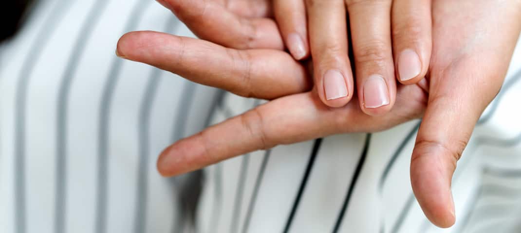 Woman's hands with healthy nails