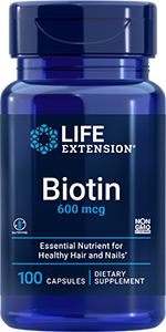 Biotin 600 mcg, 100 capsules - Life Extension