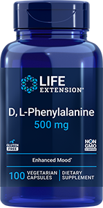 D, L-Phenylalanine Capsules, 500 mg, 100 vegetarian capsules
