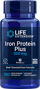Iron Protein Plus 300 mg, 100 vegetarian capsules - Life Extension