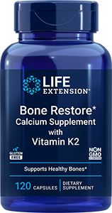 Bone Restore* Calcium Supplement with Vitamin K2, 120 capsules