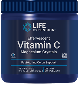 Effervescent Vitamin C Magnesium Crystals 180 grams - Life Extension