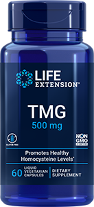 TMG 500 mg, 60 liquid vegetarian capsules - Life Extension