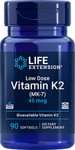 Low Dose Vitamin K2, 45 mcg, 90 softgels