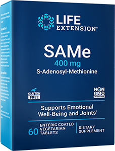 SAMe, 400 mg, 60 enteric-coated vegetarian tablets