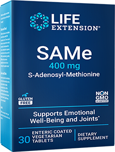 SAMe, 400 mg, 30 enteric-coated vegetarian tablets