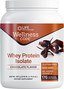 Wellness Code® Whey Protein Isolate (Chocolate), 437 grams