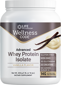 Wellness Code® Advanced Whey Protein Isolate (Vanilla), 454 grams