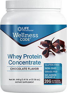 Wellness Code™ Whey Protein Concentrate Chocolate Flavor (1.41 lb. or 22.56 oz.), 640 grams
