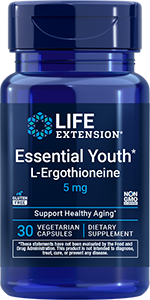 Essential Youth L-Ergothioneine, 5 mg, 30 vegetarian capsules
