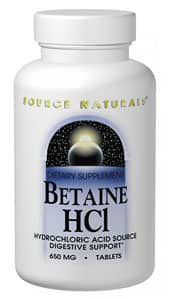 Betaine HCl 650 mg, 90 tablets - Life Extension