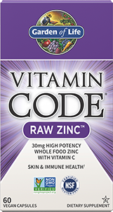 Vitamin Code® Raw Zinc™ 60 vegan capsules - Life Extension