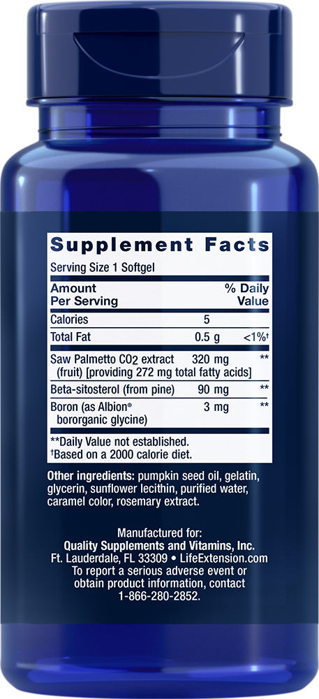 Life Extension PalmettoGuard® Saw Palmetto And Beta-Sitosterol (30 Softgels)