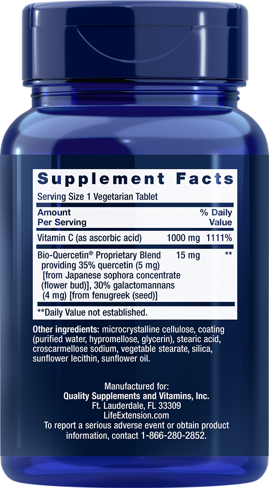 Life Extension Vitamin C And Bio-Quercetin® (60 Vegetarian Tablets)