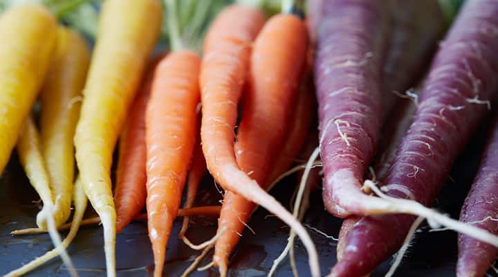 Carrots and other brightly colored veggies can support eye health
