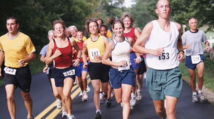 Jogging can help with healthy lung function