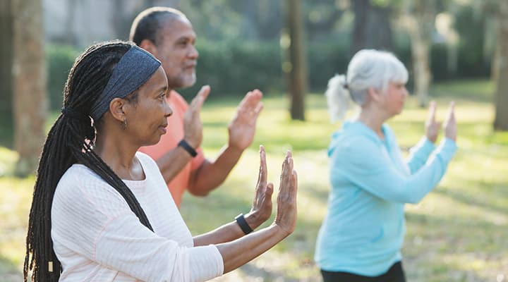 Tai-chi is great for maintaining balance over 50