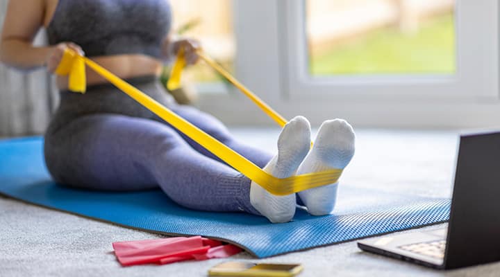 Strength and muscle can also benefit from resistance bands