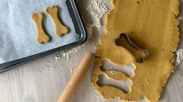 Fun cookie cutters make these treats even more dog-friendly