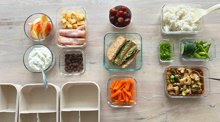 Divided bento boxes make it easy to pack all the elements of your lunch