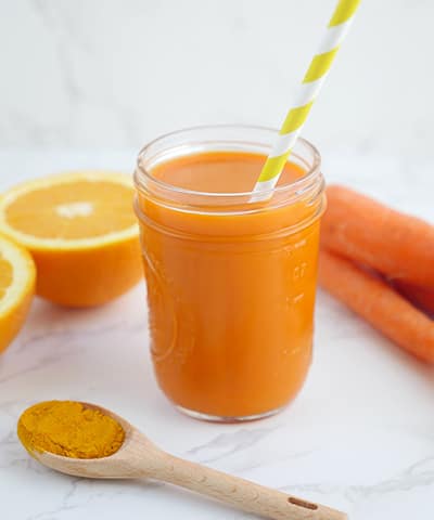 Healthy carrot and orange detox juice