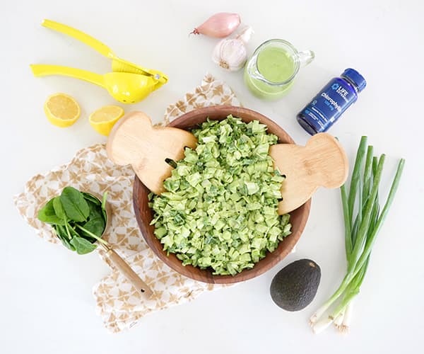 Green Goddess salad is rich in chlorophyll