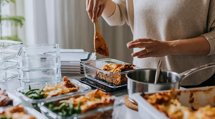 Meal prepping helps you stay organized