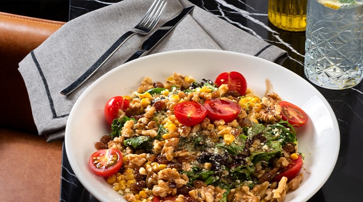 Quinoa and black beans offer a punch of plant based protein