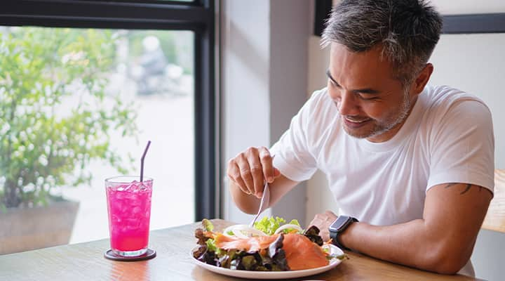 Seafood is a good way to add protein to your salad