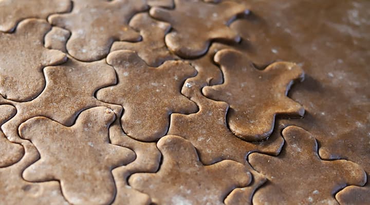 Your gingerbread dough should make 27 cookies