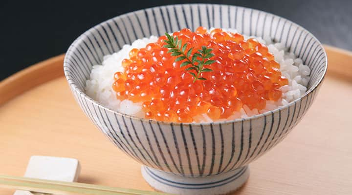 Astaxanthin is highly concentrated in salmon roe