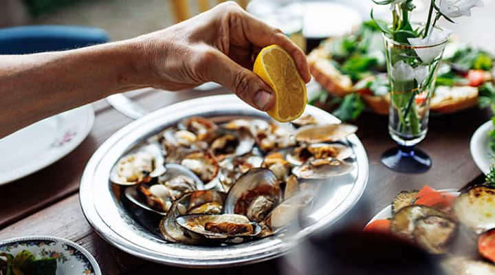 Clams and oysters are high in vitamin B12