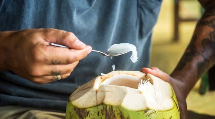 Coconut meat has all the nutrition of the fruit