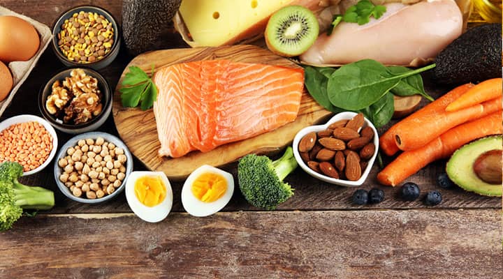 Salmon, hard boild eggs and other omega-3 rich foods