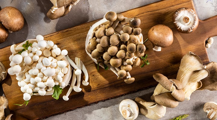 Many mushrooms sold in stores are varieties of white mushrooms