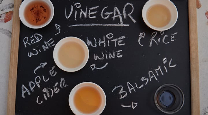 Different types of vinegar