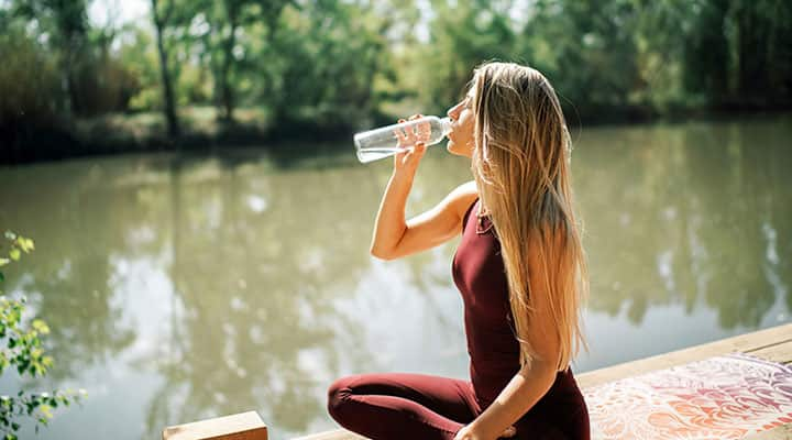 Flush water weight by drinking more water