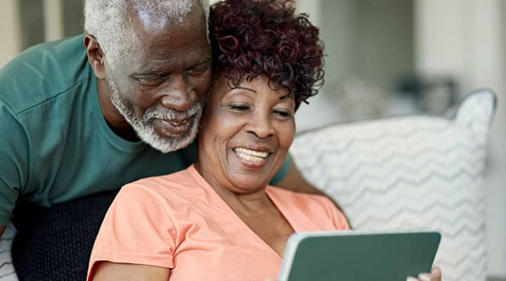 Couple reading together