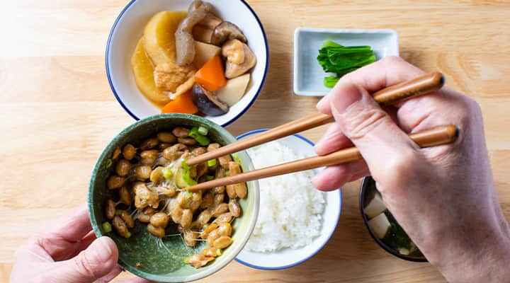 Natto is part of the Japanese diet