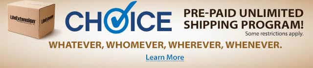 Choice Pre-Paid Shipping - 
Learn More