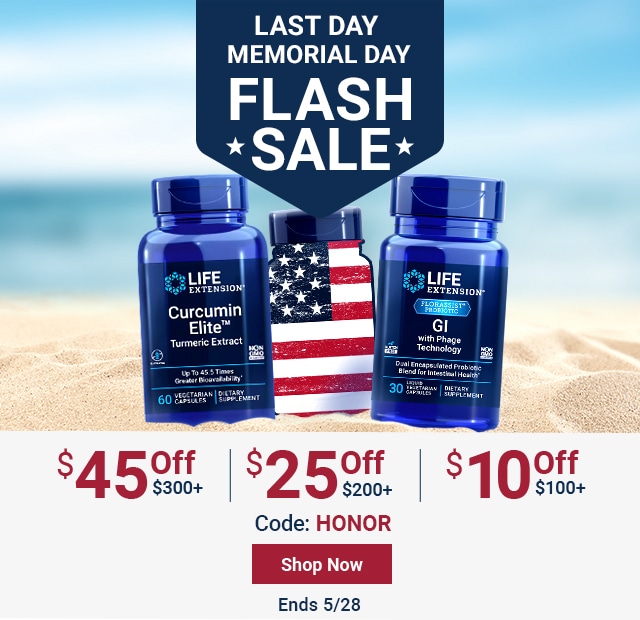 Memorial Day Flash Sale. Ends 5/28. $45 off $300+. $25 off $200+. $10 off $100+. Code: HONOR. Shop Now.