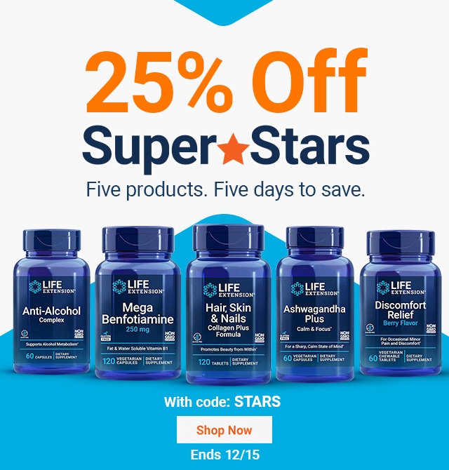 25% Off Super Stars—5 products, 5 days to save. Shop Now. With code: STARS. Ends 12/15.